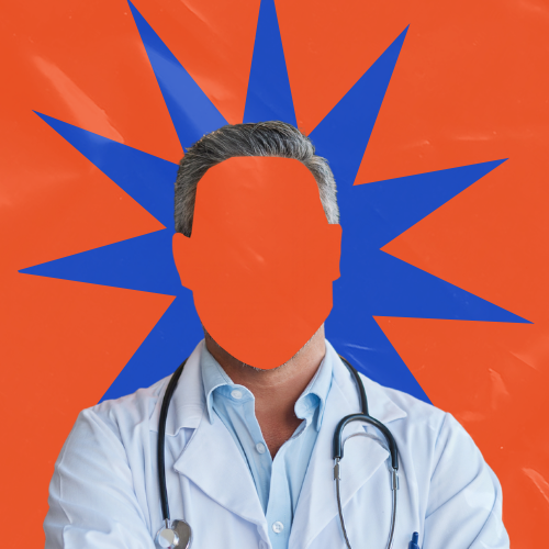 Médico em arte sobre marketing médico e autoridade digital